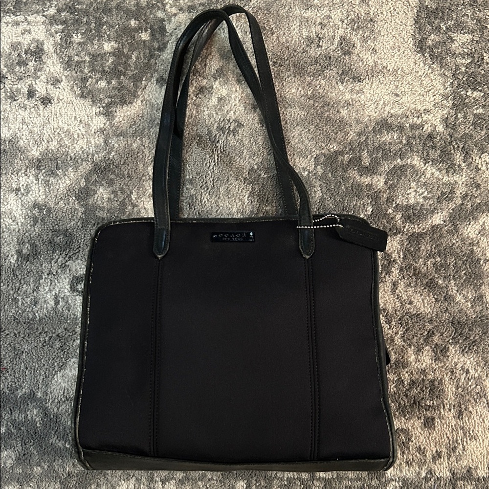 Vintage Coach Neoprene and Leather Shoulder Bag - Picture 1 of 10